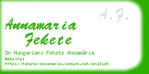 annamaria fekete business card